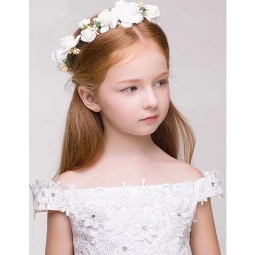 Girls wreath headdress Childs wreath headdress Festival performance ornaments Brides bridesmaid headdress