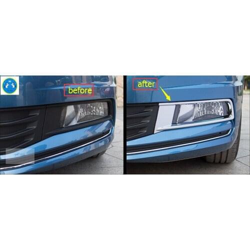 Exterior For VW Volkswagen Touran 2016 2017 2018 ABS Front Fog Light Lamp Cover Trim 2 Pcs / Set