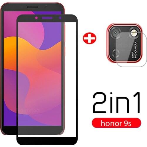 2in1 camera lens screen protector for Huawei honor 9s temepered glass honor9 s 9 s s9 s huaway honer 9s safty Tremp glass 5.45