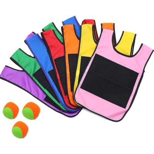 Sticky Ball Vest Adult Dodgeball Sticky Jersey Vest Kindergarten Children Outdoor Games Toys Adults Viscose 3 Soft Ball