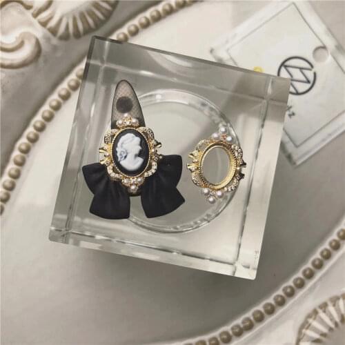 10pcs/lot Beauty Baroque Frame 3D Alloy Nail Art Zircon Pearl Metal Manicure Nails Accessories DIY Nail Decorations Nail Charms