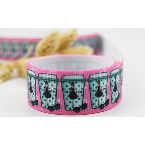 16mm/22mm/25mm/38mm/75mm Girl gift print grosgrain ribbon 10/25/50yards DIY gift wrap sewing wedding decor ribbon