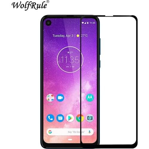 2PCS For Motorola Moto One Action Glass Full Cover Tempered Glass Screen Protector For Moto One Action Glass Motorola One Action