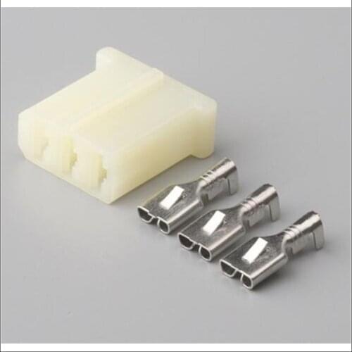 50SET DJ7038F-6.3-21 car male cable connector socket 3 pin Connector automotive waterproof plug include terminal seal 1743271-2