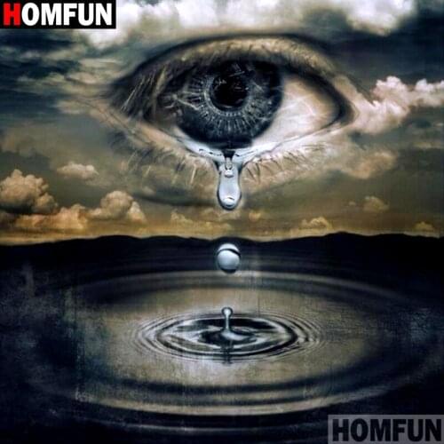 Homfun Full Square/Round Drill 5D DIY Diamond Painting "Eye scenery" 3D Embroidery Cross Stitch Home Decor Gift A10880