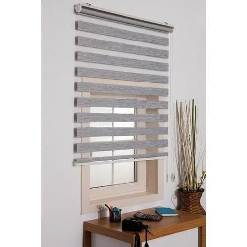 Pegastor Bamboo Zebra Curtain (Light Gray) R-24