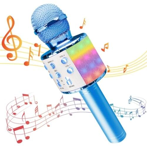 Portable Bluetooth 5.0 wired Karaoke Microphone Wireless Professional Speaker Home KTV Handheld Amplifier Sets Microphone