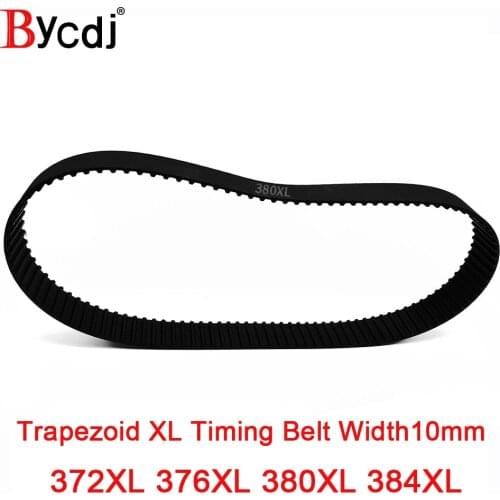 BycdjXL Timing Belt 372XL/376XL/380XL/384XL Rubber Timing Pulley Belt 10mmWidth Closed LoopToothed Transmisson Belt pitch 5.08mm