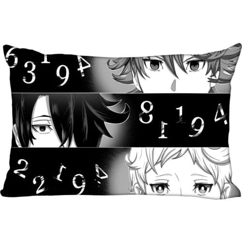 Custom The Promised Neverland Rectangle Pillowcase zipper dakimakura Classic Pillow Case size 35*45cm DIY Gift