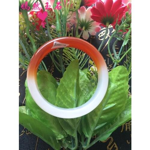 Pure natural authentic bracelet new female models fashion fresh wide white chalcedony bracelet