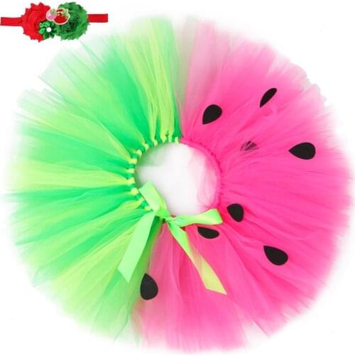 Strawberry Kids Tutu Skirts for Girls Halloween Birthday Party Costume Fluffy Children Dance Tutu Princess Tulle Girls Skirts