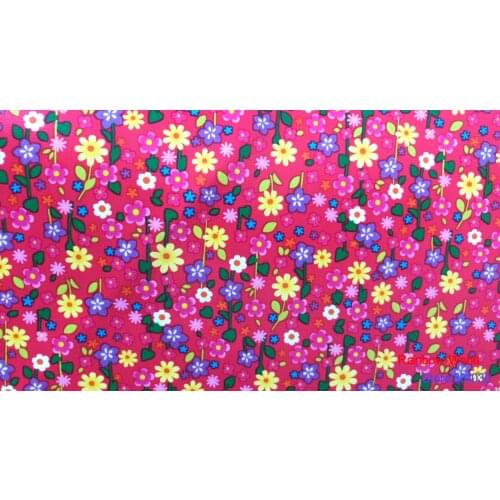 Factory wholesale red flower pattern printed Faux PU Leather fabric for DIY sewing sofa table shoes bags bed material(1 yard)