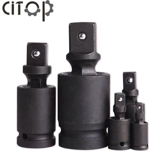 Citop 6.3/10/12.5/19/25mm Chromium Molybdenum Steel Wrench Socket Adapter Phosphating Pneumatic Universal Joint Hand Tool