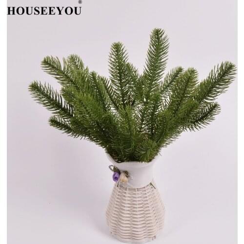 10PCS/Lot Needleleaf Fake Pine Needles Diy Artificial Plants Vases Home Decor Accessories Wedding Christmas Floristics Gifts