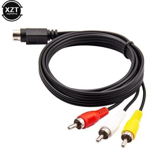 1.5M Retro-bit AV RCA Audio Video 3RCA to 9 Pins Nickel Plated Cable For Sega Genesis 2 3 II III Connection Cord Plug Game Cable