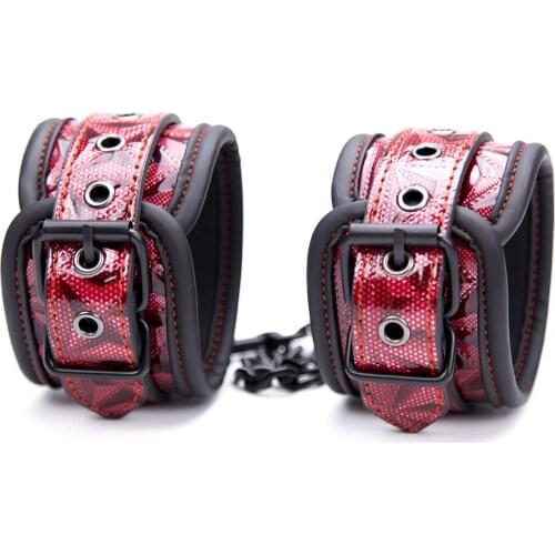 Sex Toys Leather Chain Handcuffs