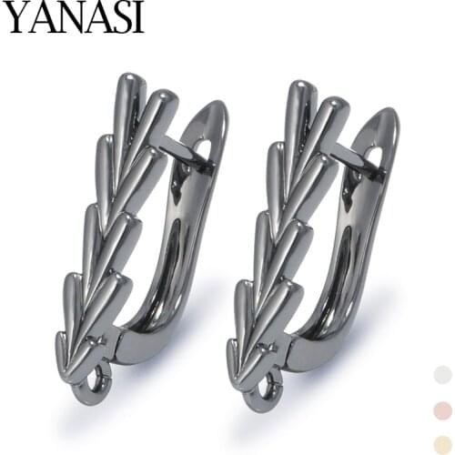 Gold Color Brass Ears of Wheat Shape Earrings Hooks Accessories for Woman 2020 NEW Jewelry Findings