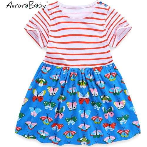 AuroraBaby Girls Summer Dress 2018 Unicorn Costume Cute Dresses for Baby Girl Kid Clothes Party Princess Toddler Children Dress