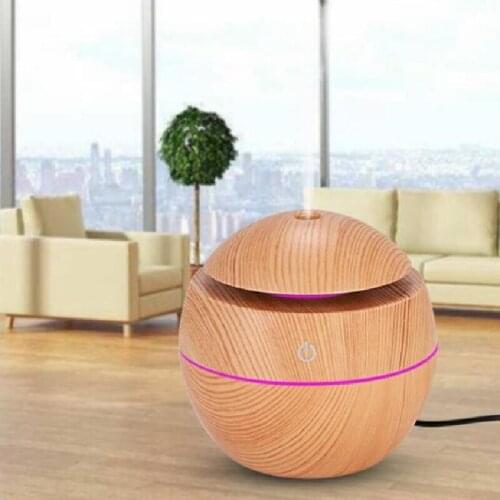 Mini Air Humidifier Ultrasonic USB Aroma Diffuser Wood Grain LED Night Light Electric Essential Oil Diffuser aromatherapy Home