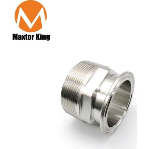 MK 1/2'' DN15 -2'' DN50 BSP Sanitary 304 Stainless Steel Tri Clamp Male Threaded Pipe Fitting Adapter