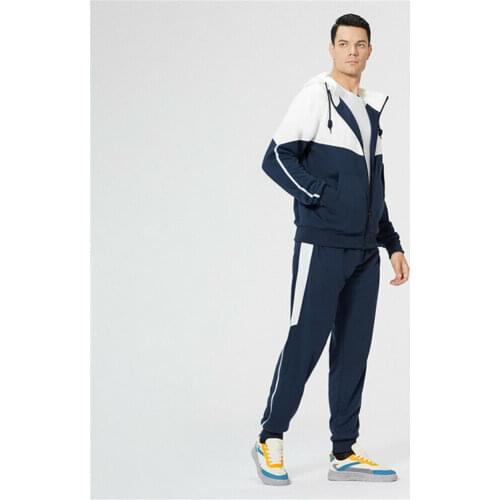 Mens Tracksuit 2 Piece Casual Pants Jacket Coat Sweatsuit Hip Hop Sweatshirt Zipper Hoodie Ouffit Set