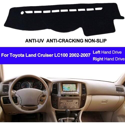 Car Dashboard Cover For Toyota Land Cruiser LC100 2002 2003 2004 2005 2006 2007 DashBoard Dash mat Pad Carpet Cover Sun Shade
