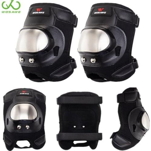 WOSAWE Short Hard Shell Motorcycle Knee Pads Protector MTB Off Road Snowboard Ski Protective Elbow Kneepads Suit Adult