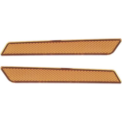 Pair of Saddlebag Reflector Cover Safety Warning Large Size Fit for Touring FLT FLHT 2014-2017