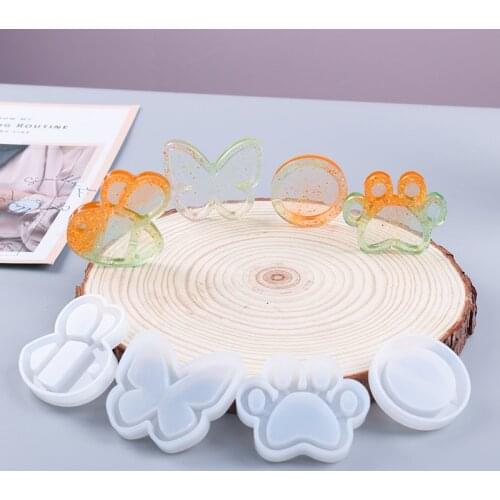 DIY Crystal Epoxy Resin Mold Butterfly Bee Cat Claw Quicksand Silicone Mold Manual Mirror Epoxy Mold For Resin