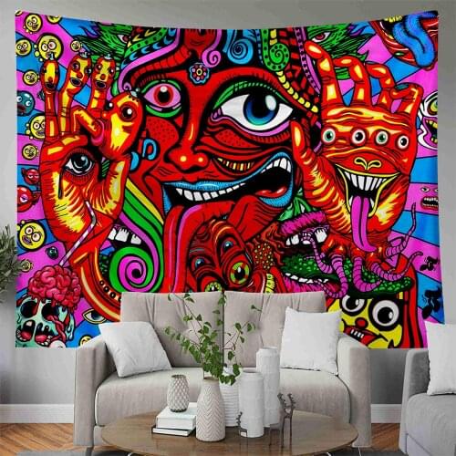 150x130cm Nordic Psychedelic Background Cloth Background Wall decoration cloth tapestry home decoration