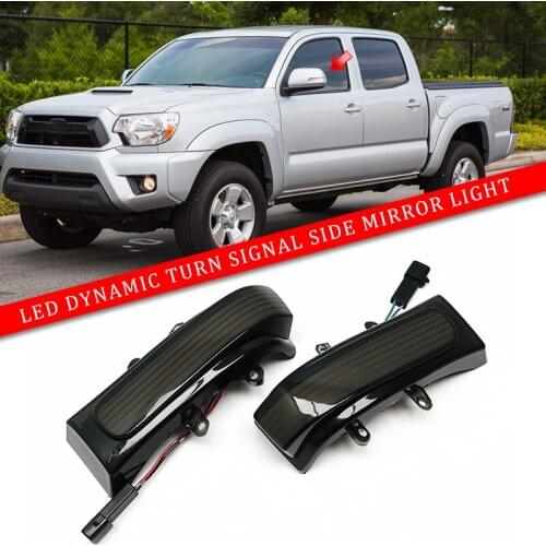 Dynamic Turn Signal LED Light Side Mirror Indicator Lamp For Toyota Tacoma 2012-2015 4Runner N280 Sienna XL30 Highlander XU40