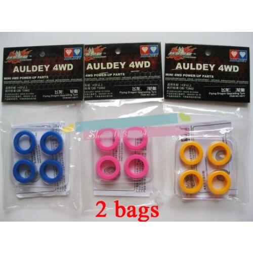 2 Bags Flying Dragon Upgrading Tyre 18017 Tires Parts for AULDEY Mini 4WD Car Models