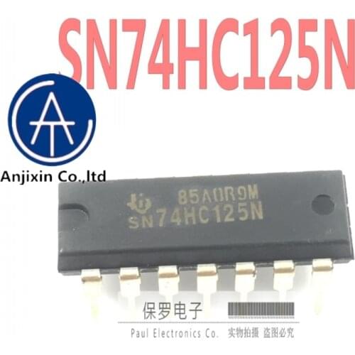 10pcs 100% orginal and new logic chip SN74HC125N 74HC125 DIP-14 in stock