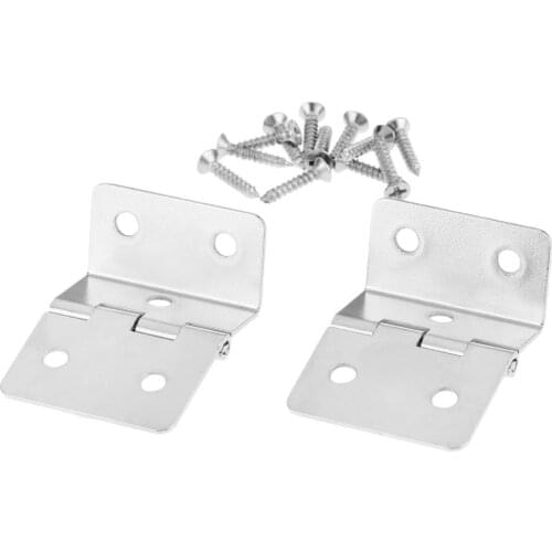 2Pcs Kitchen Cabinet Door Folded Hinges Furniture Accessories 5 Holes Drawer Hinges for Jewelry Boxes Furniture Fittings
