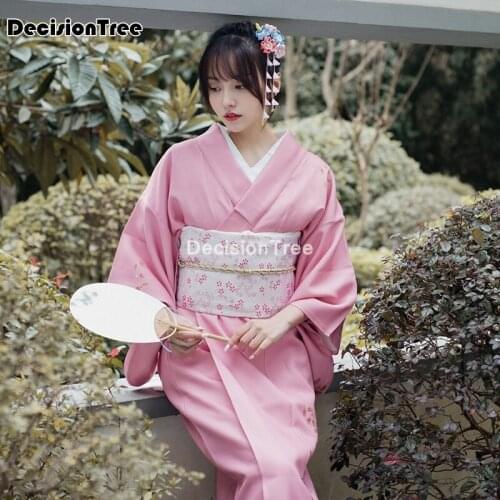 2021 womens sexy kimono sakura anime costume japanese kimono traditional print vintage original tradition yukata kimono robe