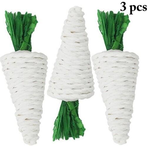 3 Pcs Hamster Rabbit Chew Toy Pet Hamster Bite Resistant Cleaning Tooth Toys Guinea Pig Squirrel Molar Toy Small Animal Supplies