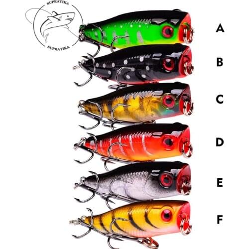 3D Eyes Freshwater Professional Plastic Fishing Bait Artificial Popper Floating Wobbler 3.5g/45mm Fishing Lure Hard Bait