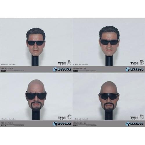 4pcs/set ZY15-20 1/6 Scale Black Glasses Sunglasses For 12" Action Figure Toys Accessory Collectible Model