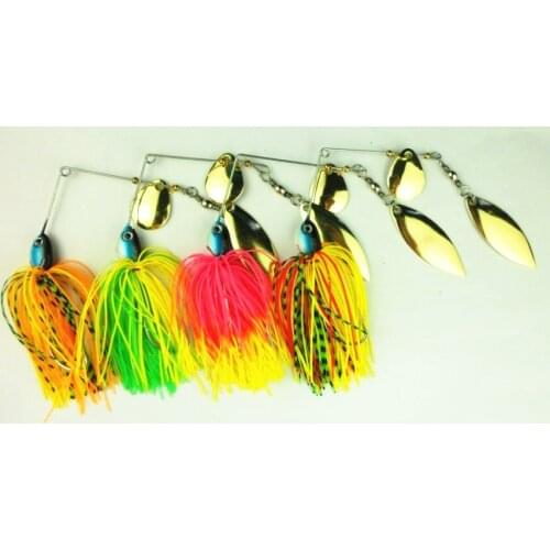 40pcs by ePacket Spinner Bait 0.6oz Spinner Baits Spinners 17G Spinners fishing lures hard metal lure strong hooks