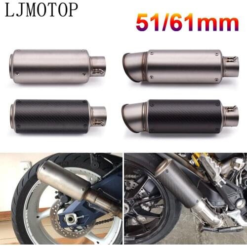 51mm 61mm motorcycle with DB killer exhaust pipe Exhaust Pipe Muffler For Kawasaki KX250 KX250F KX450F KX100 KLX125 KLX250