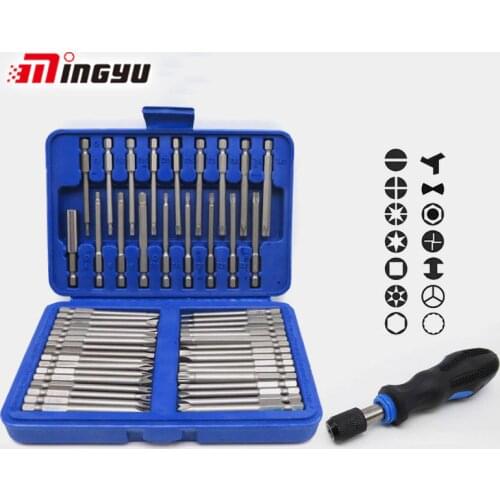 51 PCS Multifunctional Screwdriver Set For Auto Mechanic Repair Magnetic Slotted Torq Pozidriv Spanner Screw Driver Hand Tools