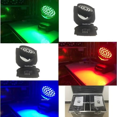 8Pcs Flightcase Packing 36x18w Dj Zoom Moving Head LED Wash Rgbwauv
