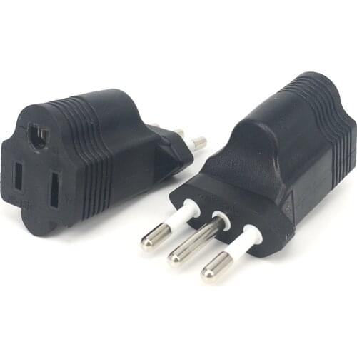 Italy-5-15R AC Power Adapter Italy To Nema US 5-15R Wire Connector Converter Male To Female Socket Conversion Plug
