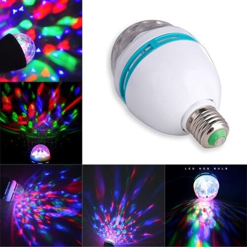 Auto Smart Rotation 3W E27 RGB AC85-265V Magic Ball LED Bulb Stage Light Lamp For Home Party Dance Entertainment Decor lighting