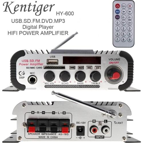 Sale HY-600 2CH HI-FI Car Audio Power Amplifier FM Radio USB MP3 Stereo Digital Player Support U disk SD / MMC card