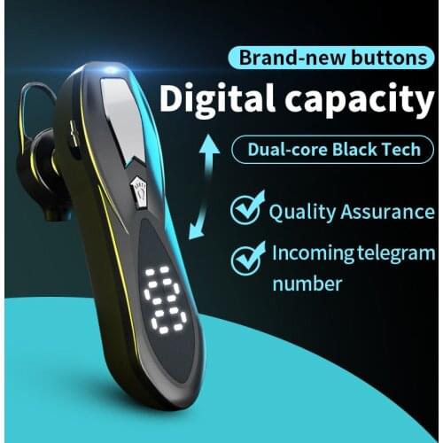 Wireless Bluetooth Headset V5.1 Digital Capacity with Mic Handsfree Wireless Bluetooth Earphone Headphone Ear Hook For iphone PC