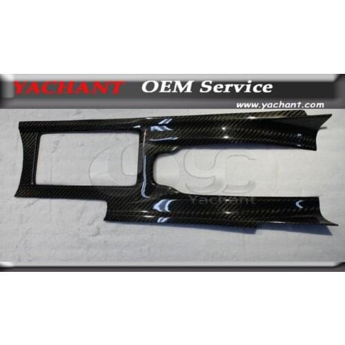 Dry Carbon Fiber Center Console Trim LHD Fit For 2008-2013 Nissan Skyline R35 GTR