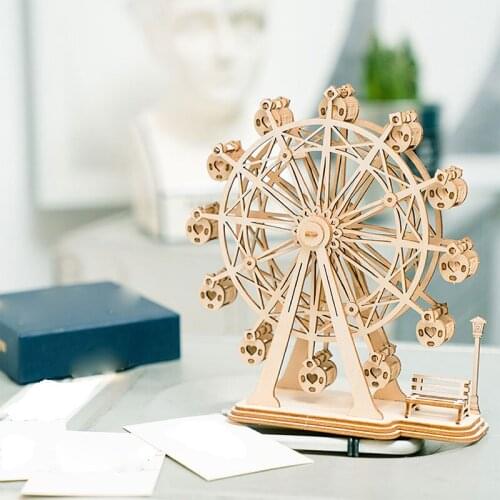 Wooden DIY Childrens Three-dimensional Puzzle Intelligence Toy Hand Model Creative Tabletop Ornament