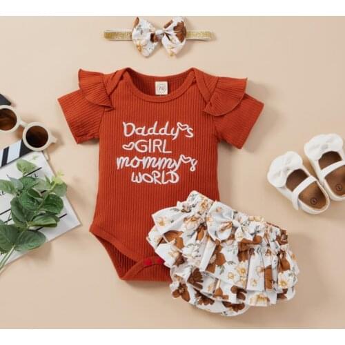 Kids Childrens Clothes Summer Baby Girl’s 2Pcs Set Fashion Plaid Suspender Tops Ruffles Triangle Short Pants Clothing Sets