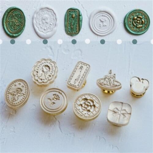 DIY Renaissance Series Custom Irregular Stamp Head Wax Seal Heads Stamps Postage Journal Package Wedding Gifts Envelope Tools